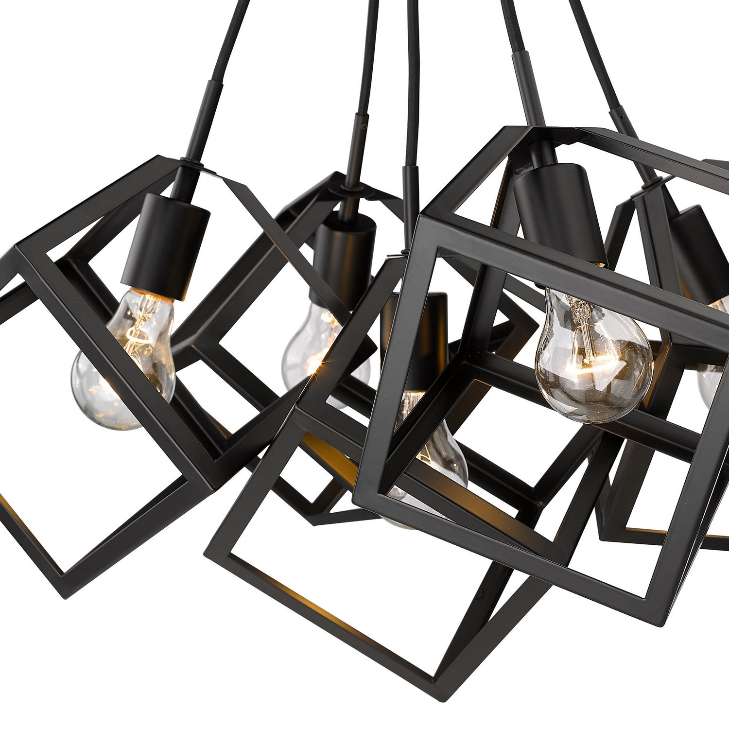 Golden - 2086-5P BLK - Five Light Pendant - Cassio - Matte Black