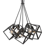 Golden - 2086-5P BLK - Five Light Pendant - Cassio - Matte Black
