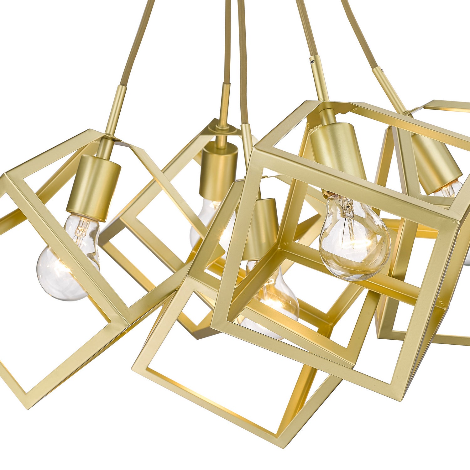 Golden - 2086-5P OG - Five Light Chandelier - Cassio - Olympic Gold