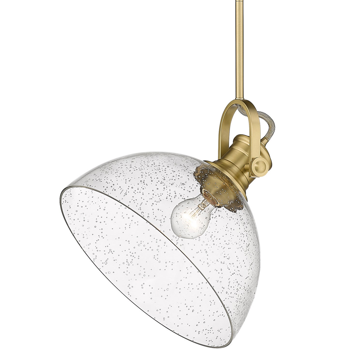 Golden - 3118-L BCB-SD - One Light Pendant - Hines - Brushed Champagne Bronze