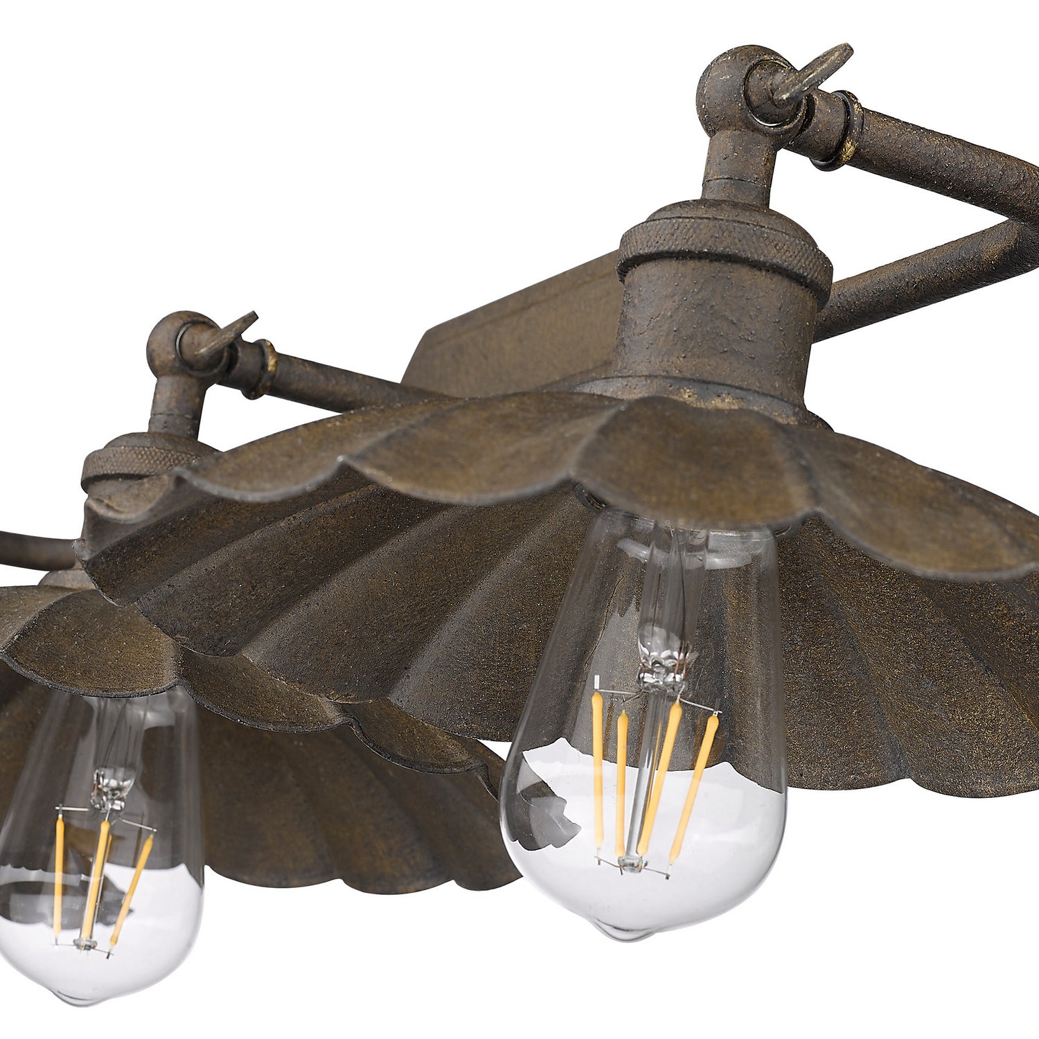Golden - 3124-BA3 DR - Three Light Vanity Light - Clemence - Dark Rust