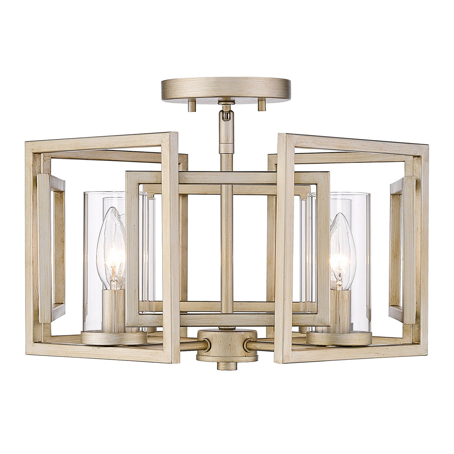 Golden - 6068-FM WG - Four Light Flush Mount - Marco - White Gold