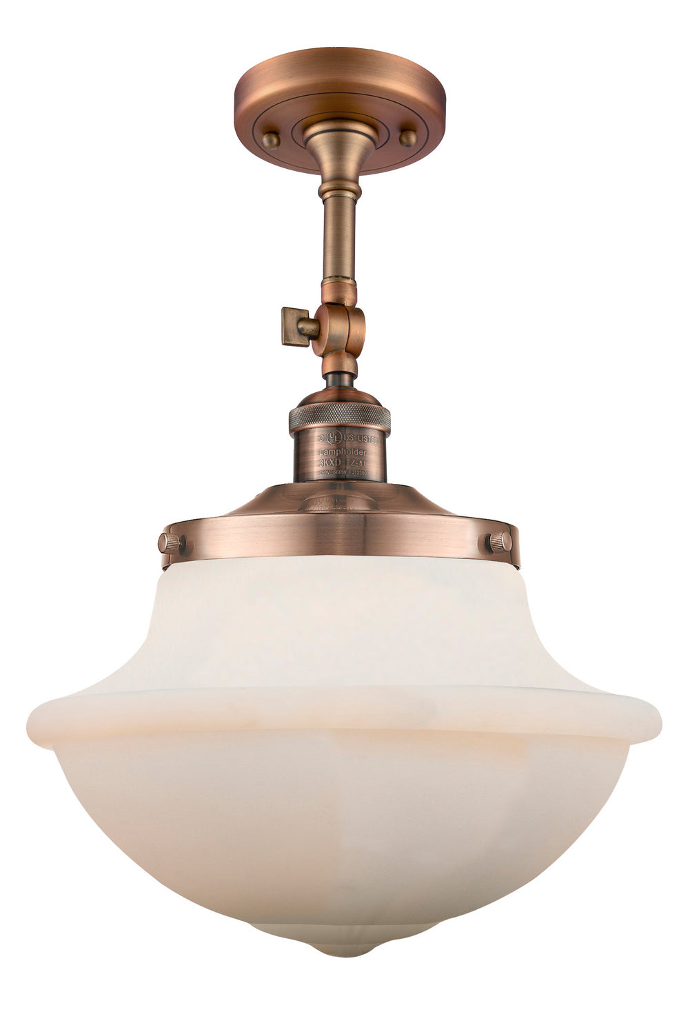 Innovations - 201F-AC-G541 - One Light Semi-Flush Mount - Franklin Restoration - Antique Copper