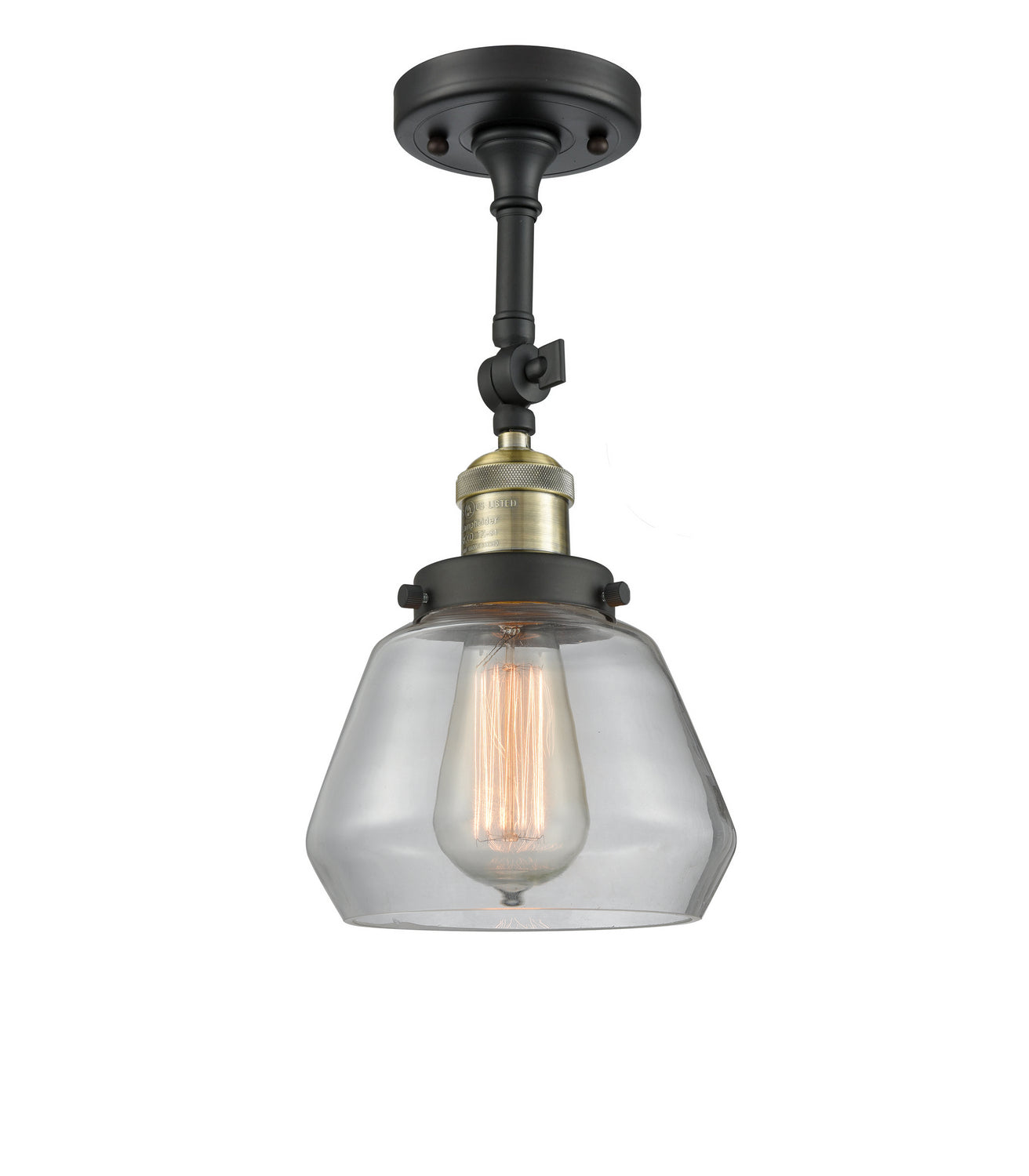 Innovations - 201F-BAB-G172 - One Light Semi-Flush Mount - Franklin Restoration - Black Antique Brass