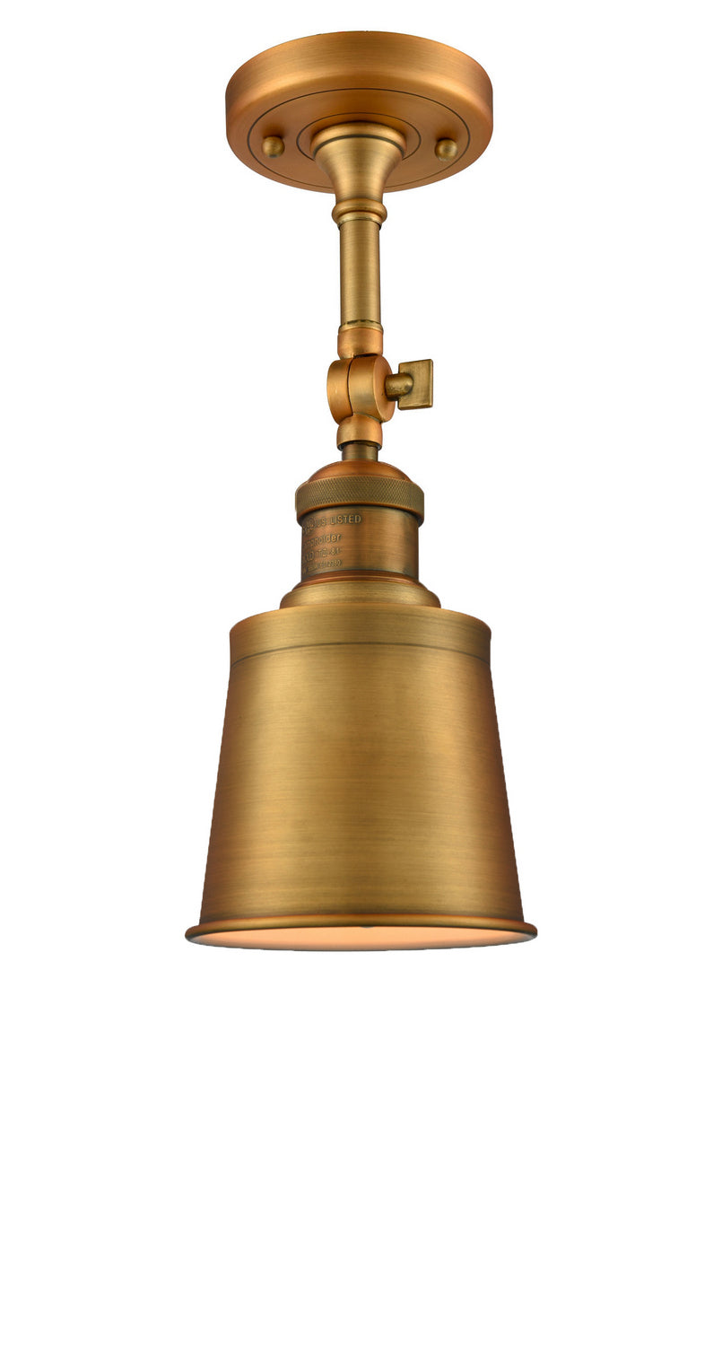 Innovations - 201F-BB-M9-BB - One Light Semi-Flush Mount - Franklin Restoration - Brushed Brass