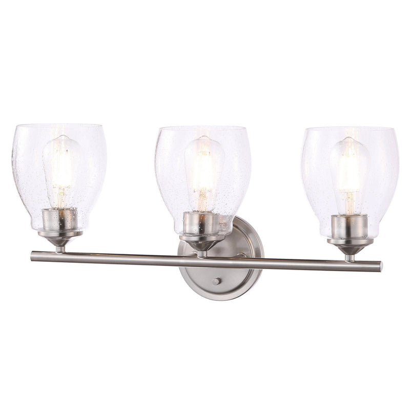 Minka-Lavery - 2433-84 - Three Light Wall Lamp - Winsley - Brushed Nickel