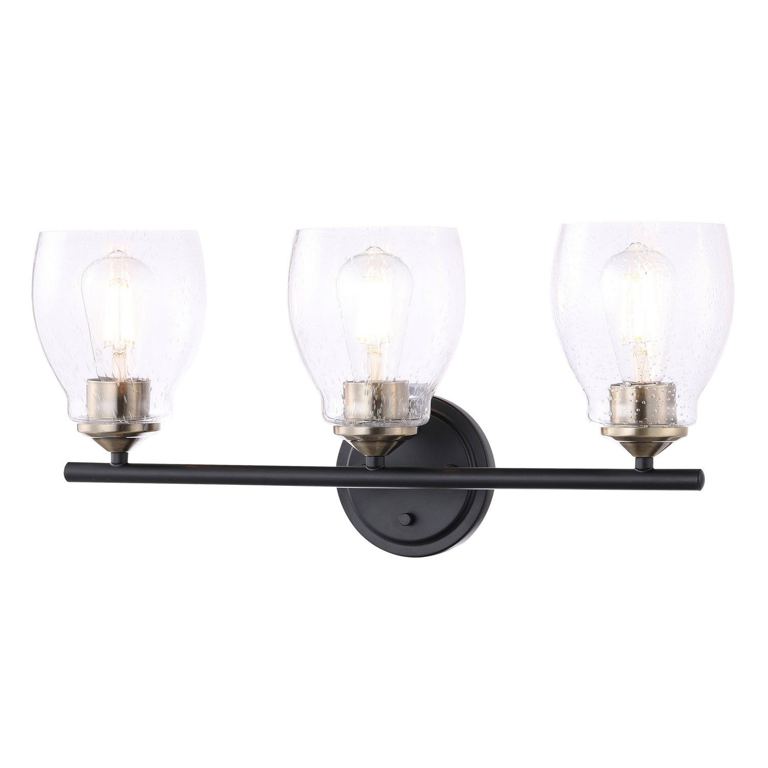 Minka-Lavery - 2433-878 - Three Light Wall Lamp - Winsley - Coal And Stained Brass