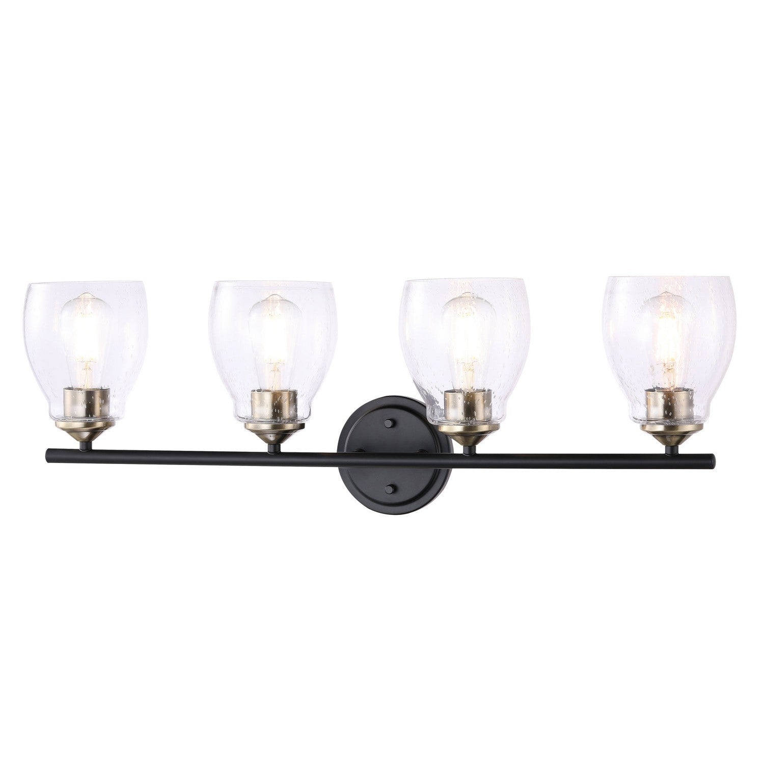 Minka-Lavery - 2434-878 - Four Light Wall Lamp - Winsley - Coal And Stained Brass