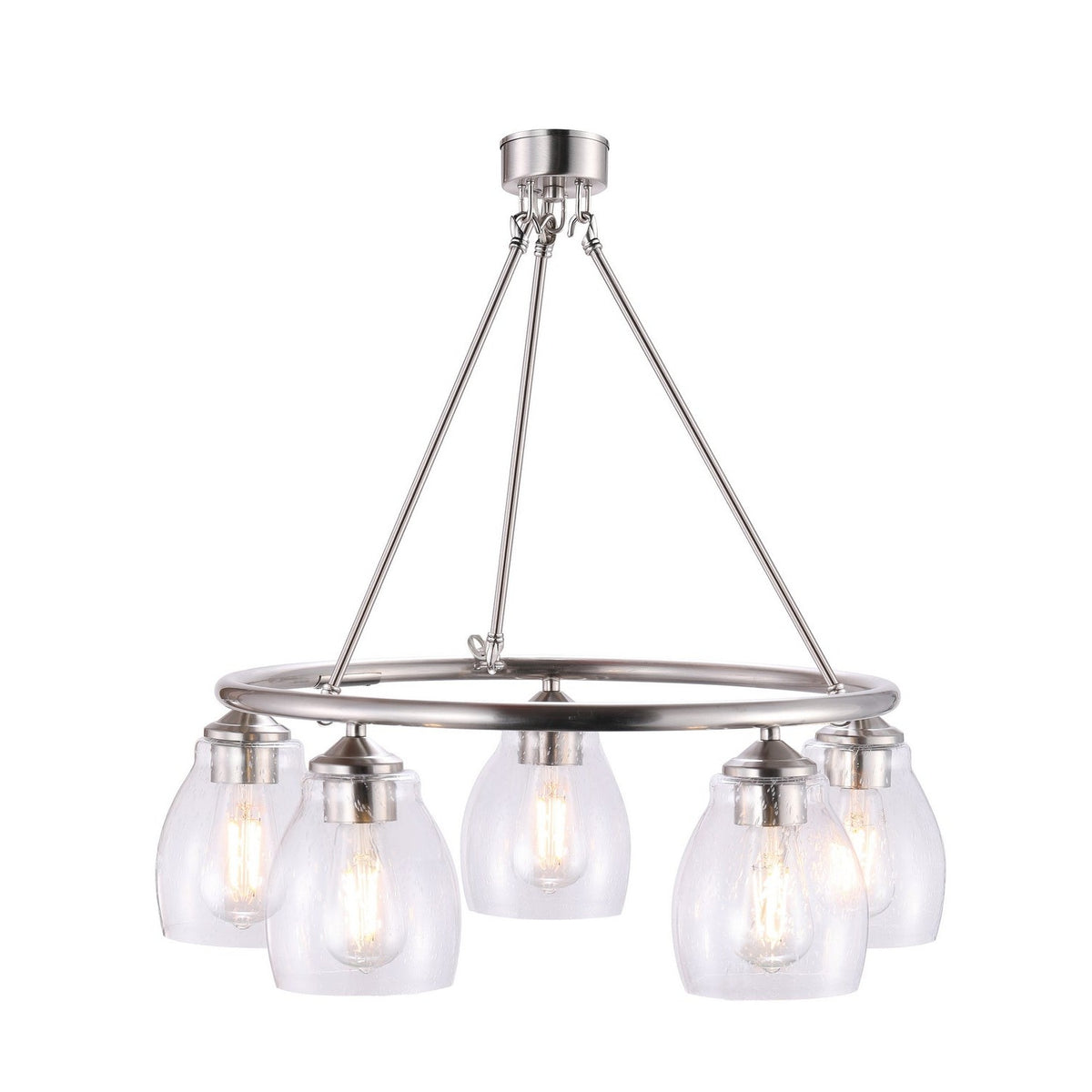 Minka-Lavery - 2435-84 - Five Light Chandelier - Winsley - Brushed Nickel