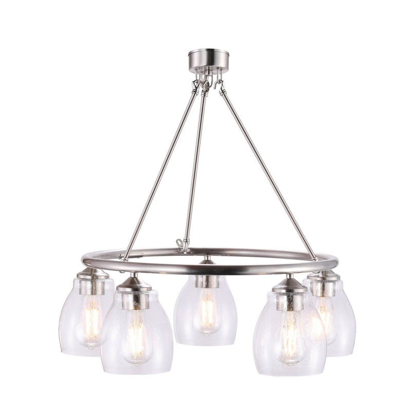 Minka-Lavery - 2435-84 - Five Light Chandelier - Winsley - Brushed Nickel