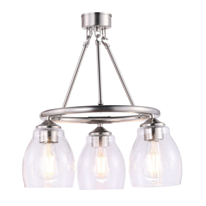 Minka-Lavery - 2437-84 - Three Light Chandelier - Winsley - Brushed Nickel