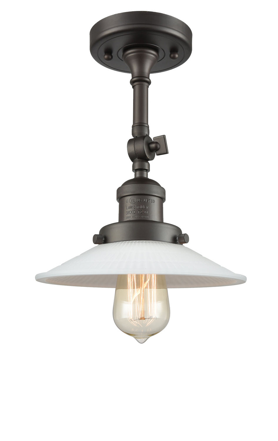 Innovations - 201F-OB-G1 - One Light Semi-Flush Mount - Franklin Restoration - Oil Rubbed Bronze