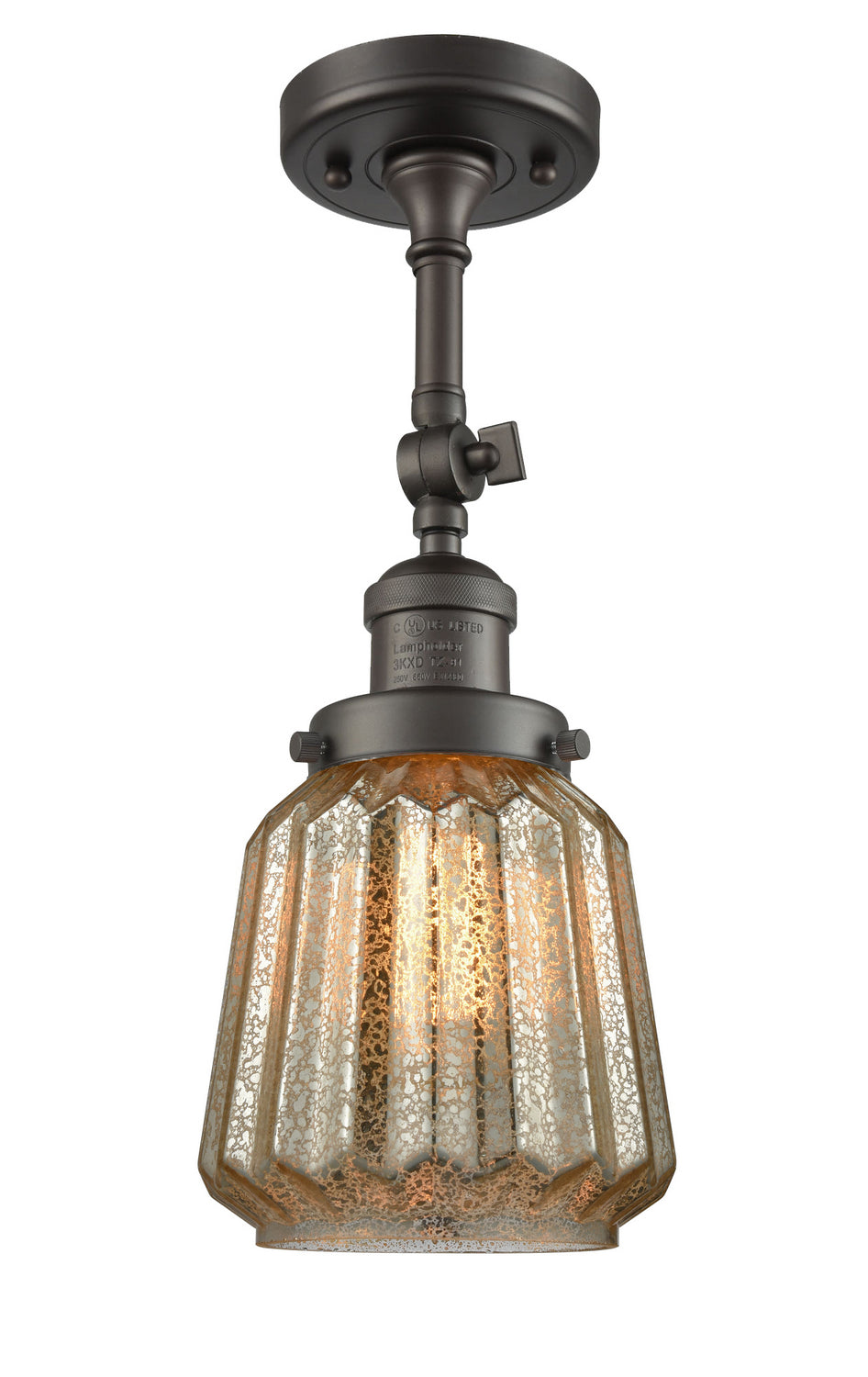 Innovations - 201F-OB-G146 - One Light Semi-Flush Mount - Franklin Restoration - Oil Rubbed Bronze
