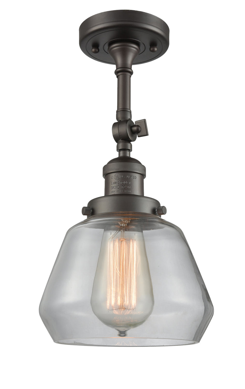 Innovations - 201F-OB-G172 - One Light Semi-Flush Mount - Franklin Restoration - Oil Rubbed Bronze