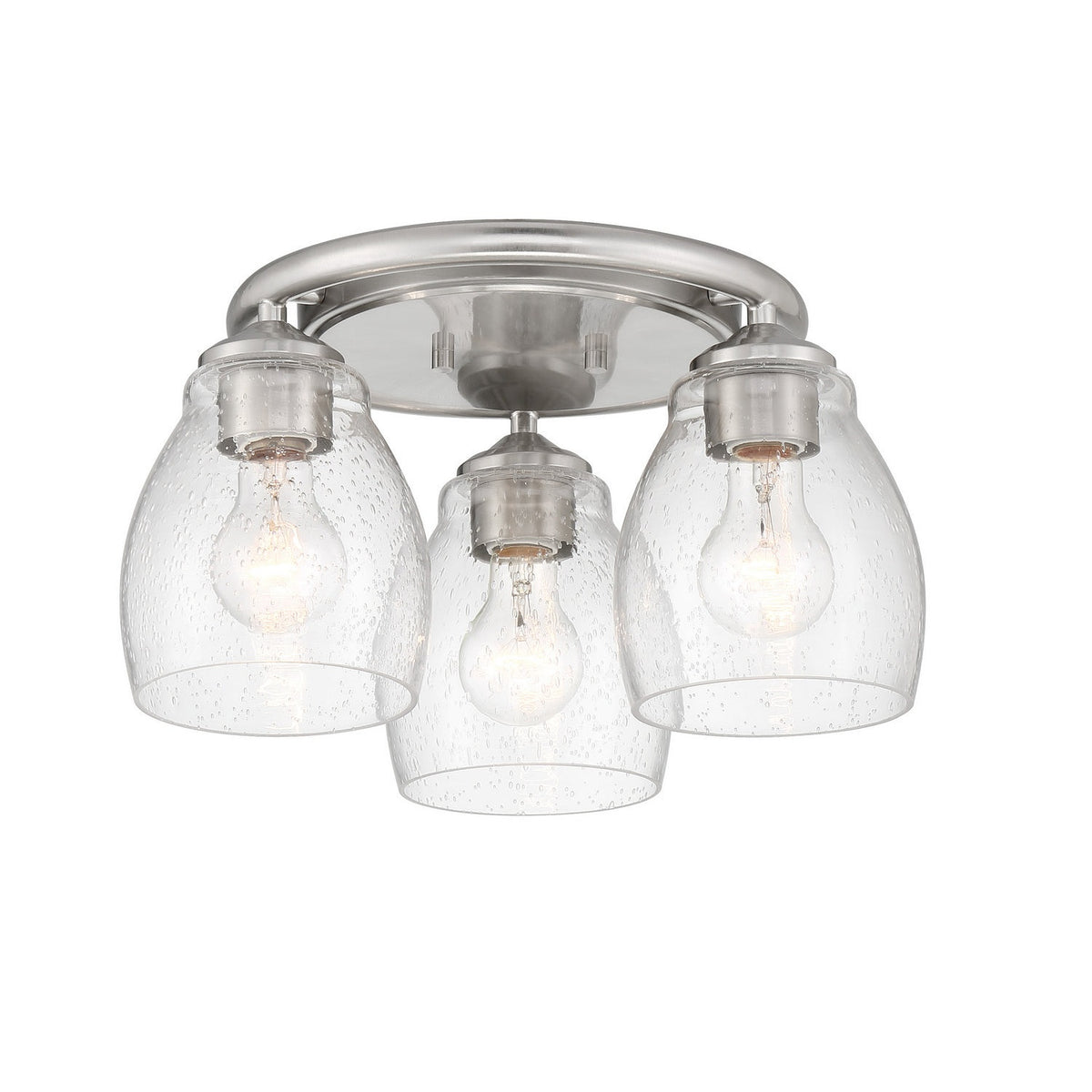 Minka-Lavery - 2438-84 - Three Light Semi Flush Mount - Winsley - Brushed Nickel