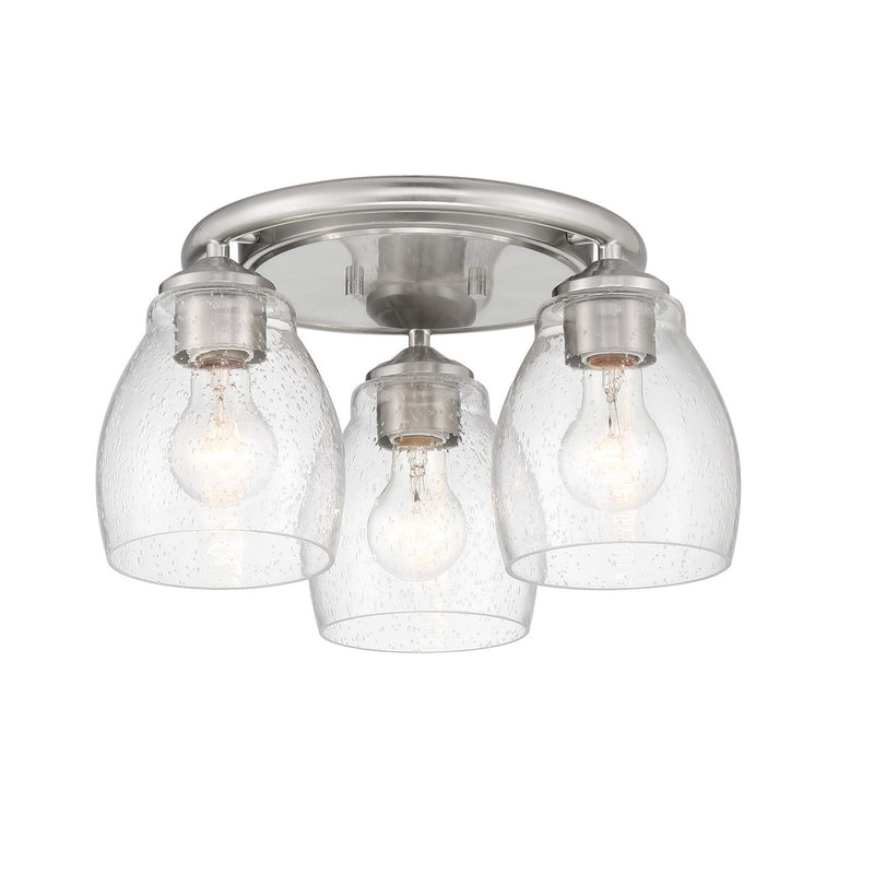 Minka-Lavery - 2438-84 - Three Light Semi Flush Mount - Winsley - Brushed Nickel