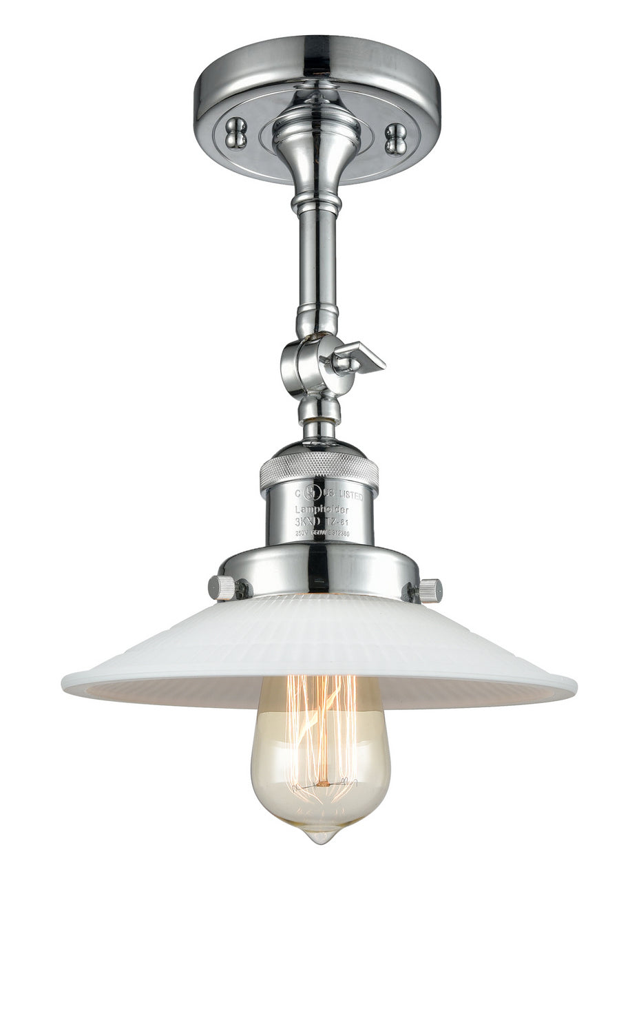 Innovations - 201F-PC-G1 - One Light Semi-Flush Mount - Franklin Restoration - Polished Chrome