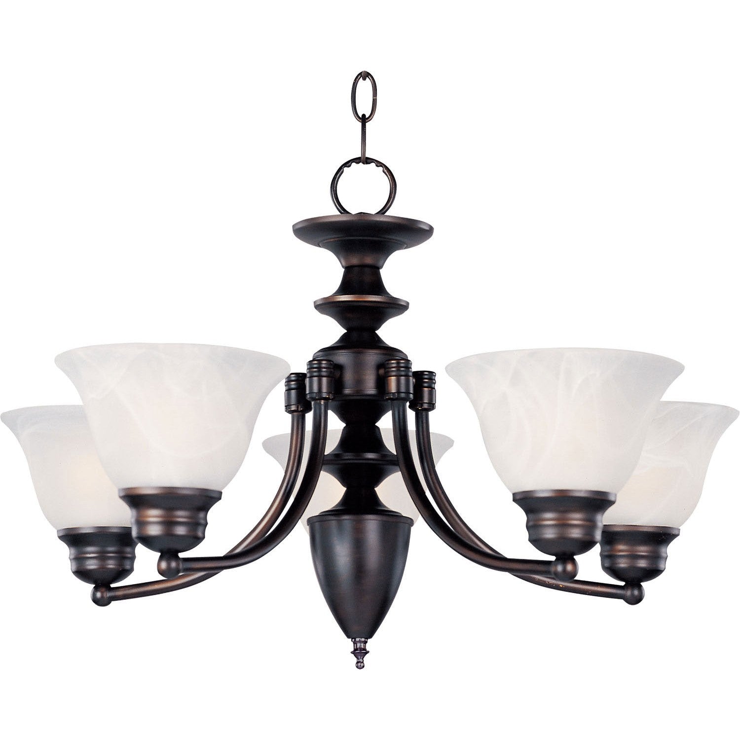 Maxim - 2699MROI - Five Light Chandelier - Malaga - Oil Rubbed Bronze