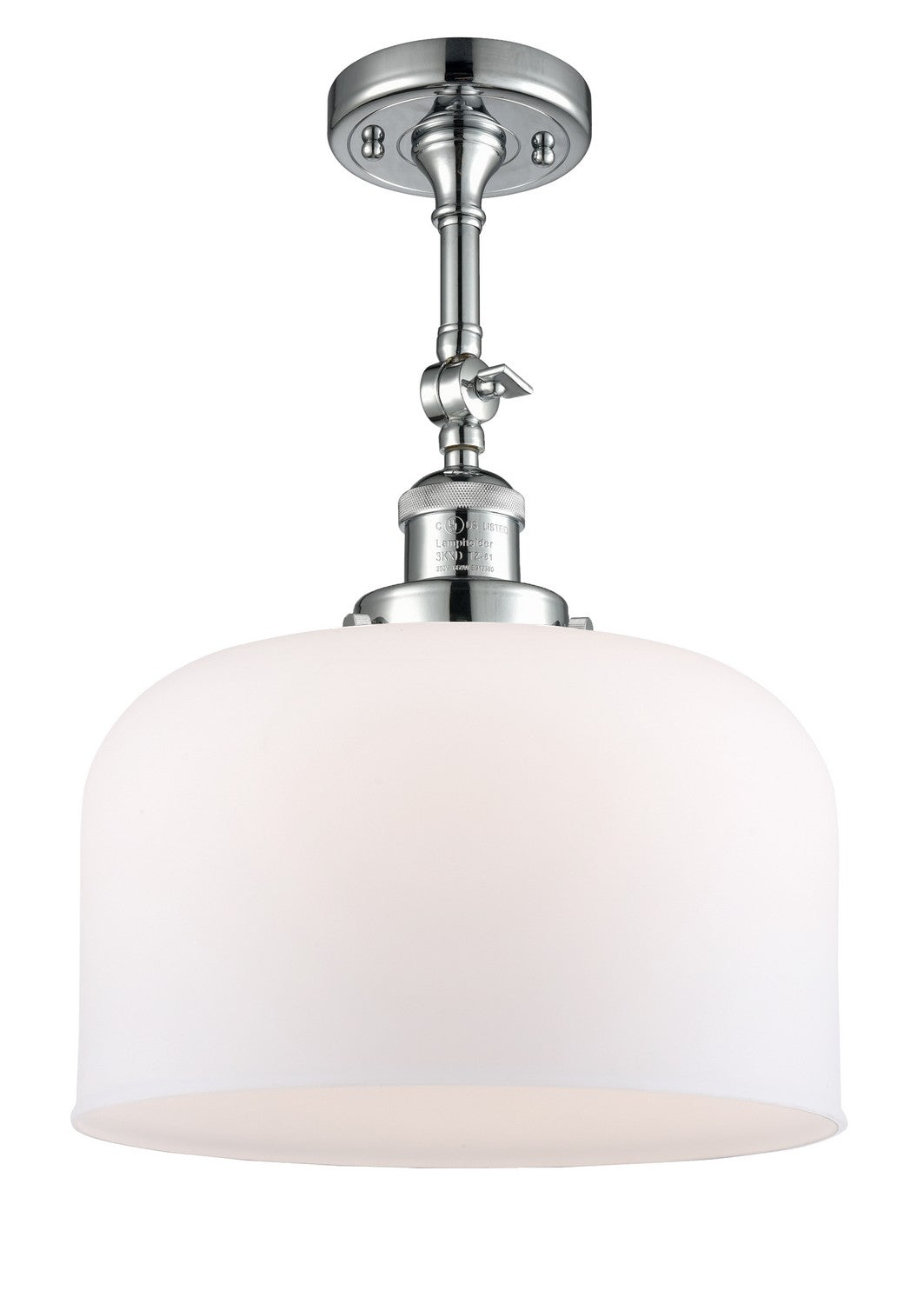Innovations - 201F-PC-G71-L - One Light Semi-Flush Mount - Franklin Restoration - Polished Chrome