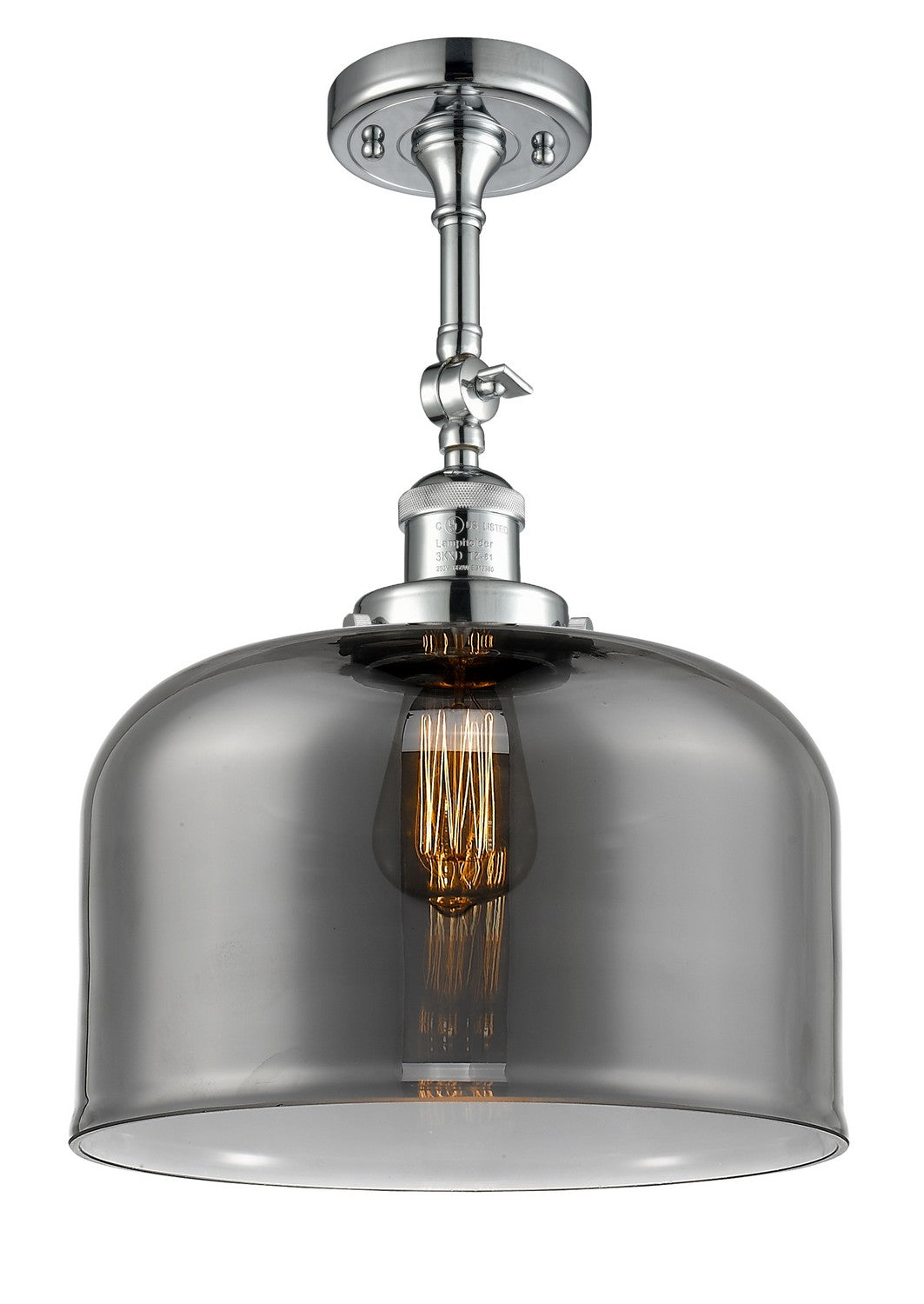 Innovations - 201F-PC-G73-L - One Light Semi-Flush Mount - Franklin Restoration - Polished Chrome