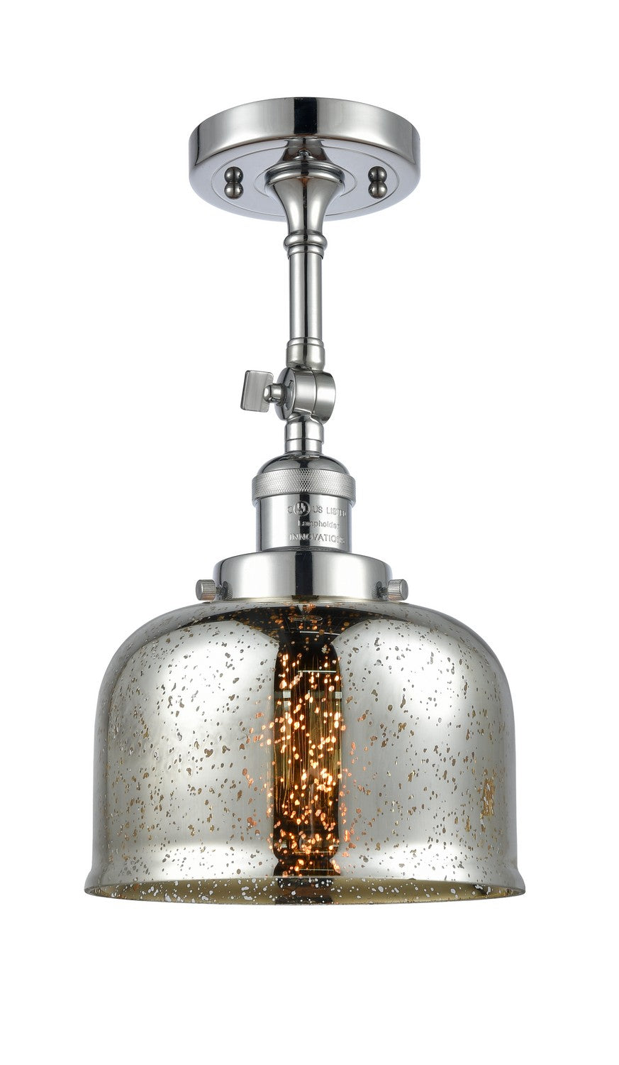 Innovations - 201F-PC-G78 - One Light Semi-Flush Mount - Franklin Restoration - Polished Chrome