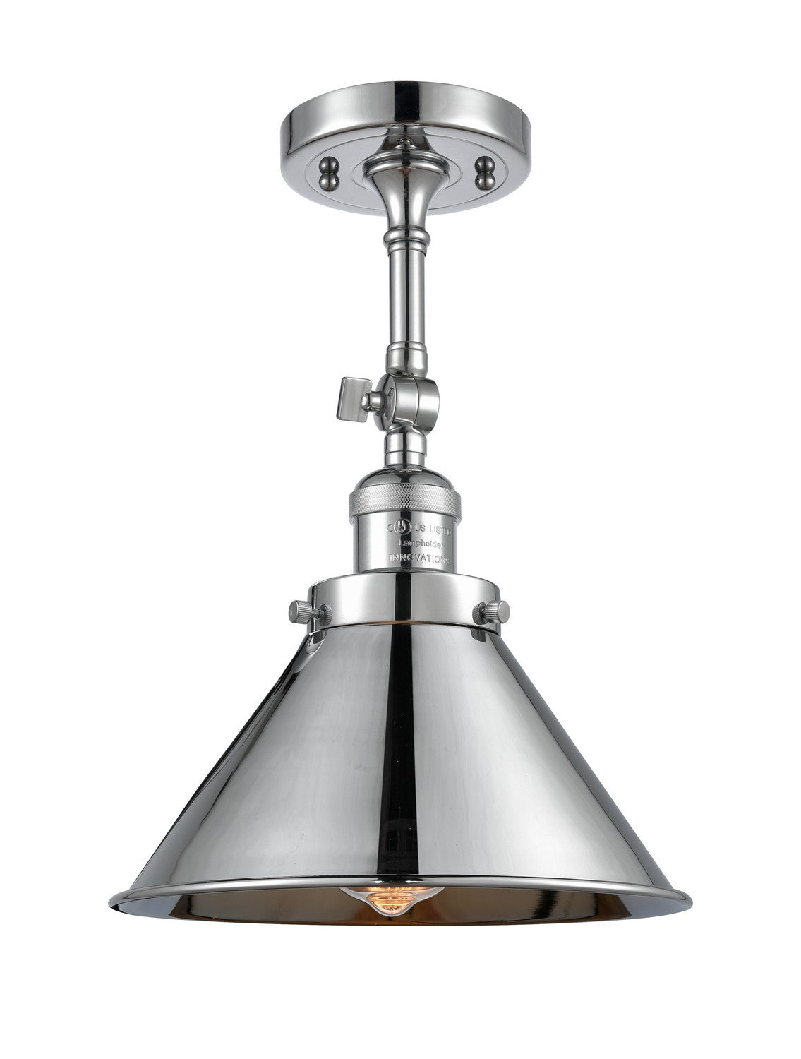 Innovations - 201F-PC-M10-PC - One Light Semi-Flush Mount - Franklin Restoration - Polished Chrome