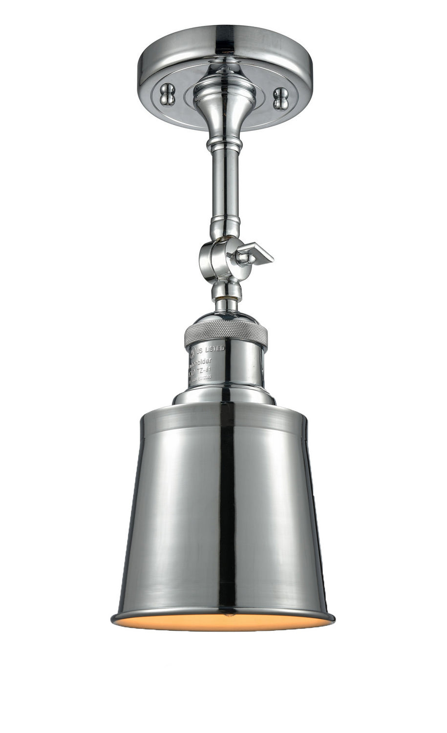 Innovations - 201F-PC-M9-PC - One Light Semi-Flush Mount - Franklin Restoration - Polished Chrome