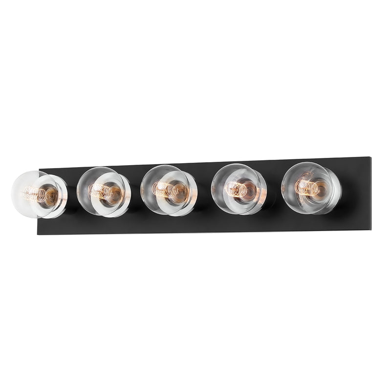 Mitzi - H526305-PC/SBK - Five Light Bath and Vanity - Brandi - Polished Chrome/Soft Black