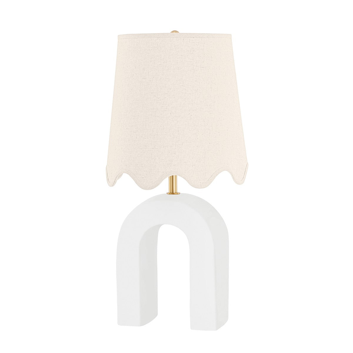 Mitzi - HL685201-AGB/CMW - One Light Table Lamp - Roshani - Aged Brass/Ceramic Raw Matte White