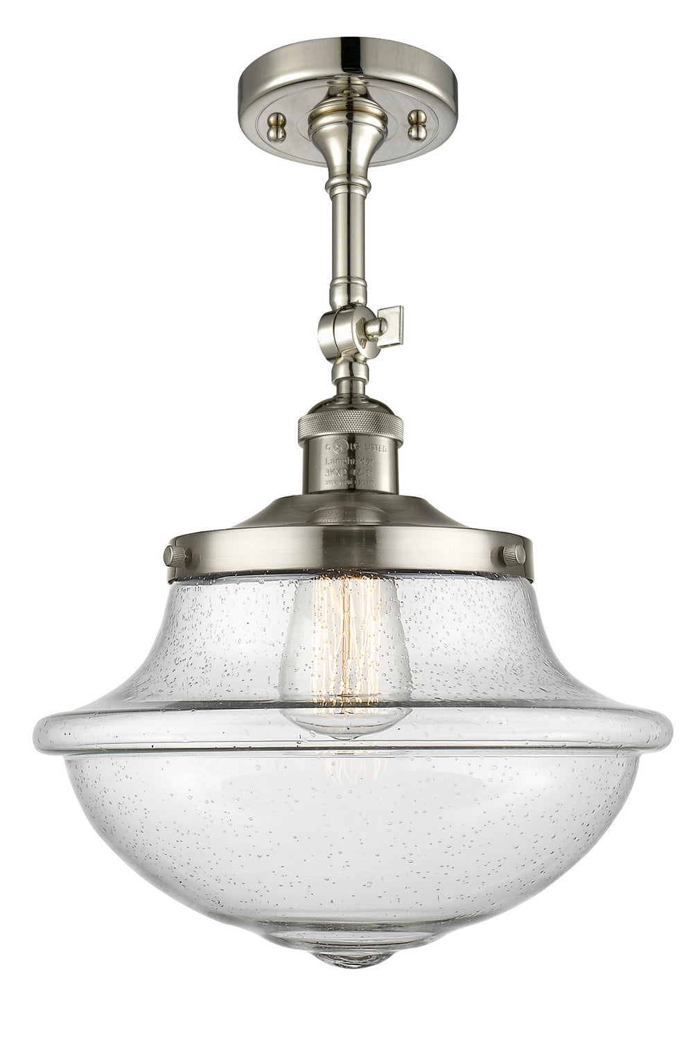Innovations - 201F-PN-G544 - One Light Semi-Flush Mount - Franklin Restoration - Polished Nickel