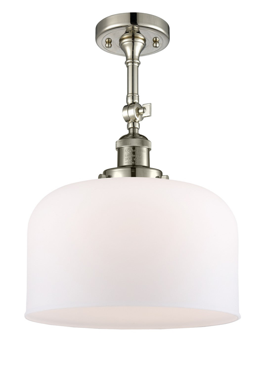 Innovations - 201F-PN-G71-L - One Light Semi-Flush Mount - Franklin Restoration - Polished Nickel