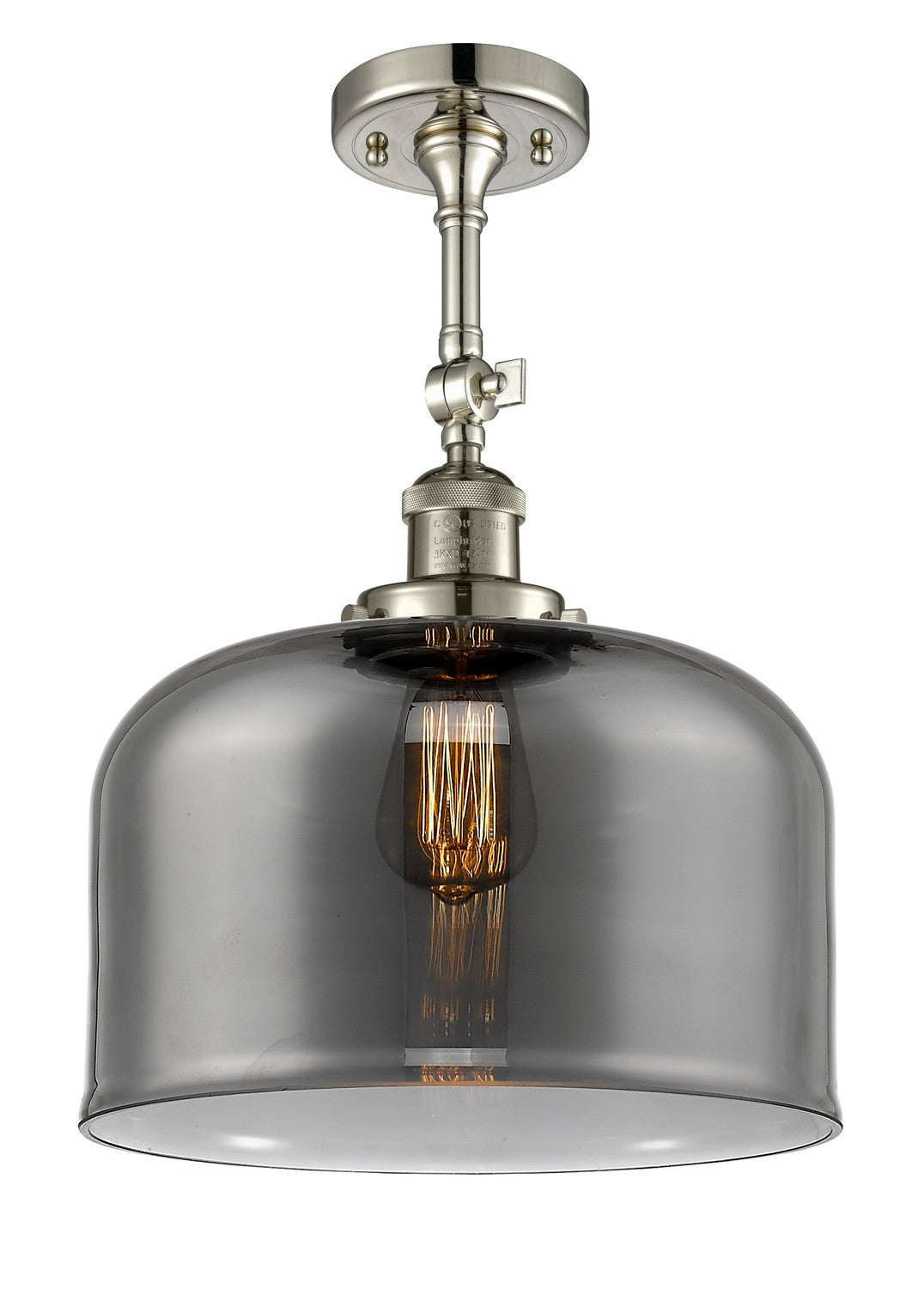 Innovations - 201F-PN-G73-L - One Light Semi-Flush Mount - Franklin Restoration - Polished Nickel