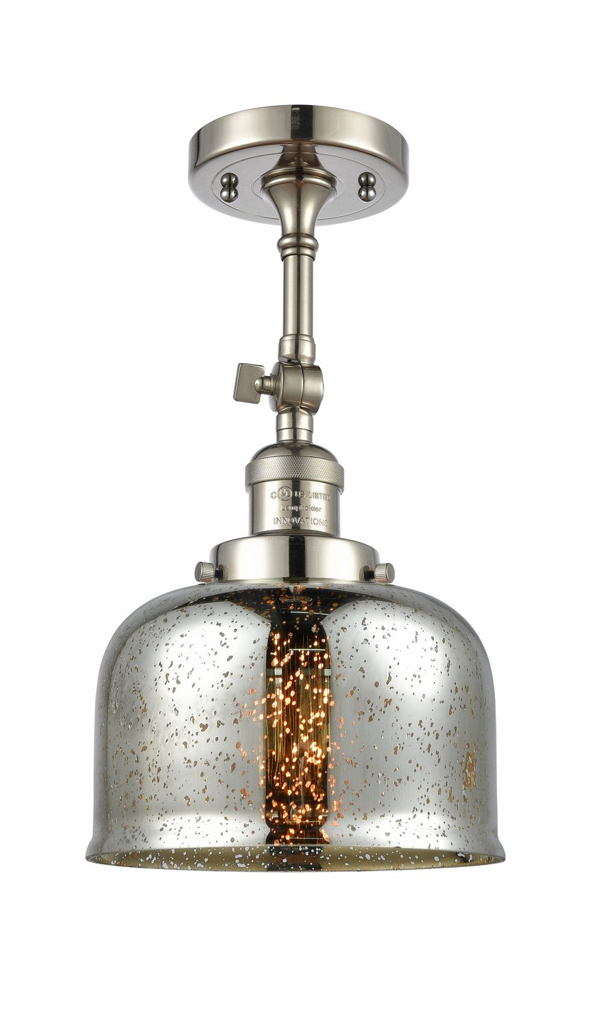 Innovations - 201F-PN-G78 - One Light Semi-Flush Mount - Franklin Restoration - Polished Nickel