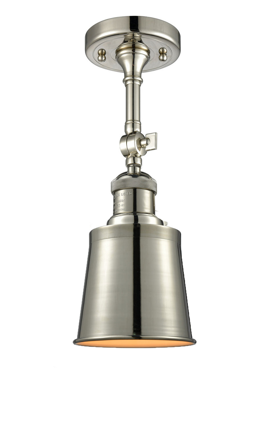Innovations - 201F-PN-M9-PN - One Light Semi-Flush Mount - Franklin Restoration - Polished Nickel