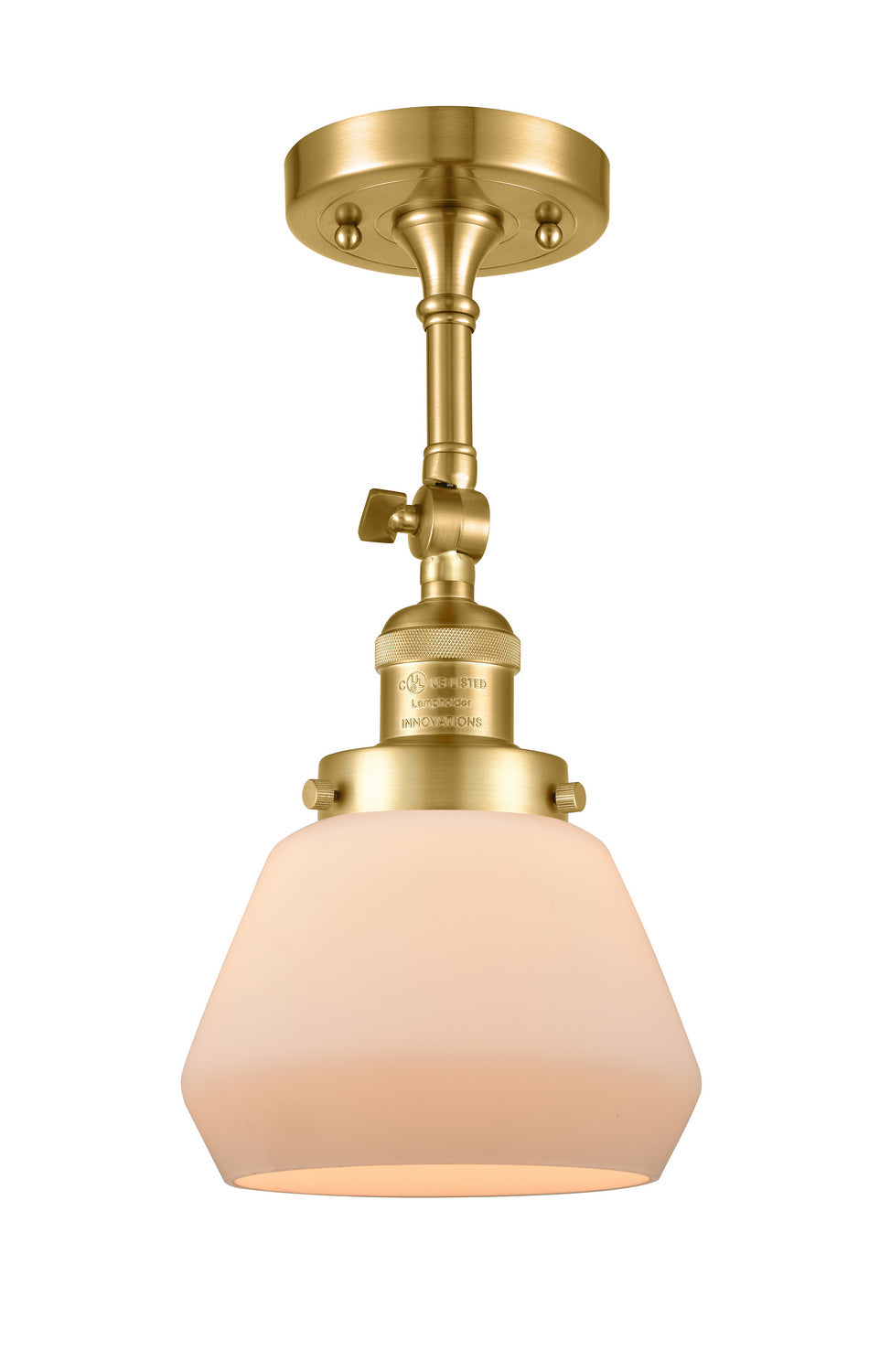 Innovations - 201F-SG-G171 - One Light Semi-Flush Mount - Franklin Restoration - Satin Gold