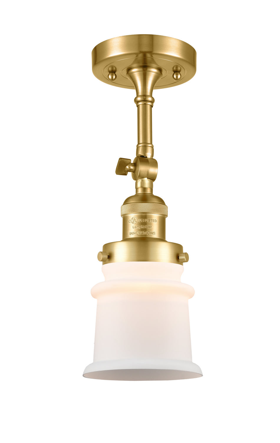 Innovations - 201F-SG-G181S - One Light Semi-Flush Mount - Franklin Restoration - Satin Gold