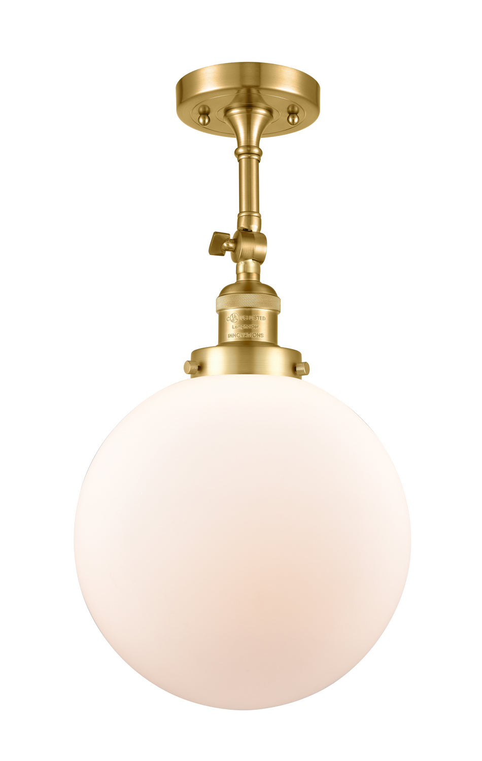 Innovations - 201F-SG-G201-10 - One Light Semi-Flush Mount - Franklin Restoration - Satin Gold