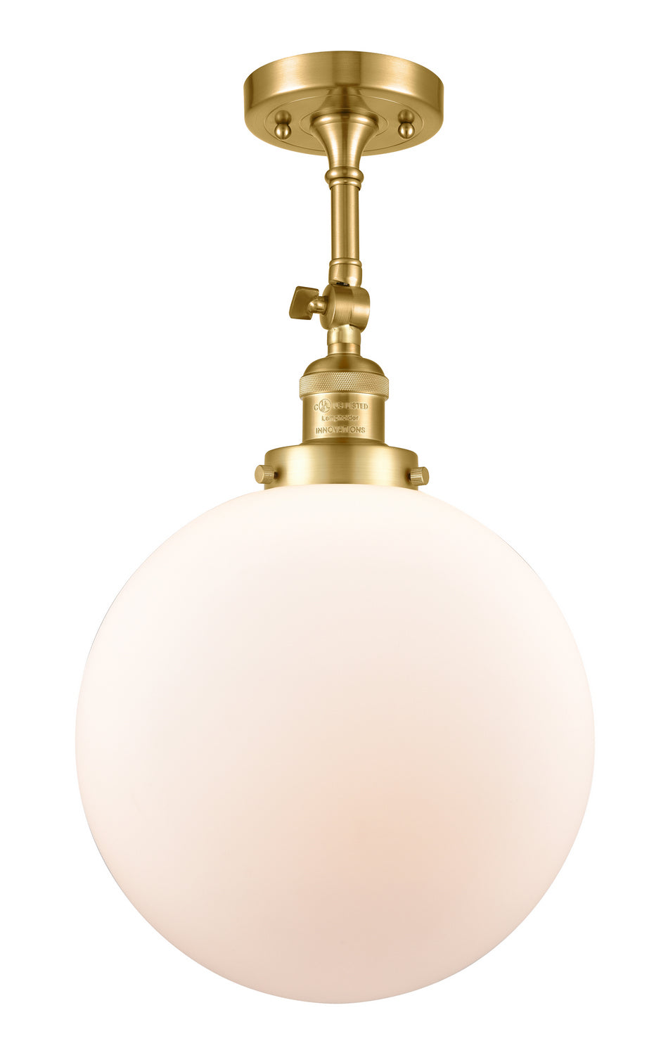 Innovations - 201F-SG-G201-12 - One Light Semi-Flush Mount - Franklin Restoration - Satin Gold