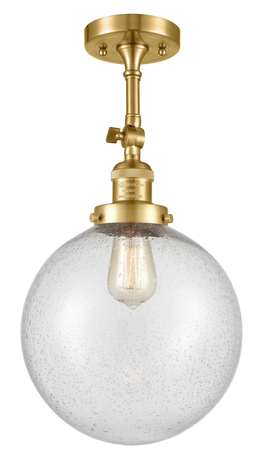 Innovations - 201F-SG-G204-10 - One Light Semi-Flush Mount - Franklin Restoration - Satin Gold
