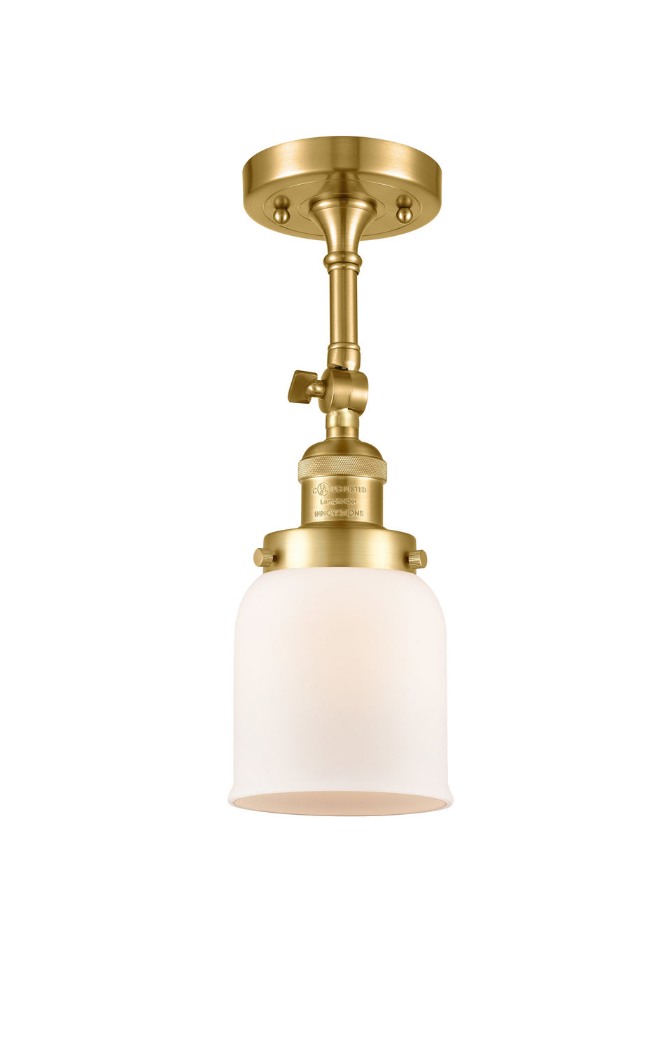 Innovations - 201F-SG-G51 - One Light Semi-Flush Mount - Franklin Restoration - Satin Gold