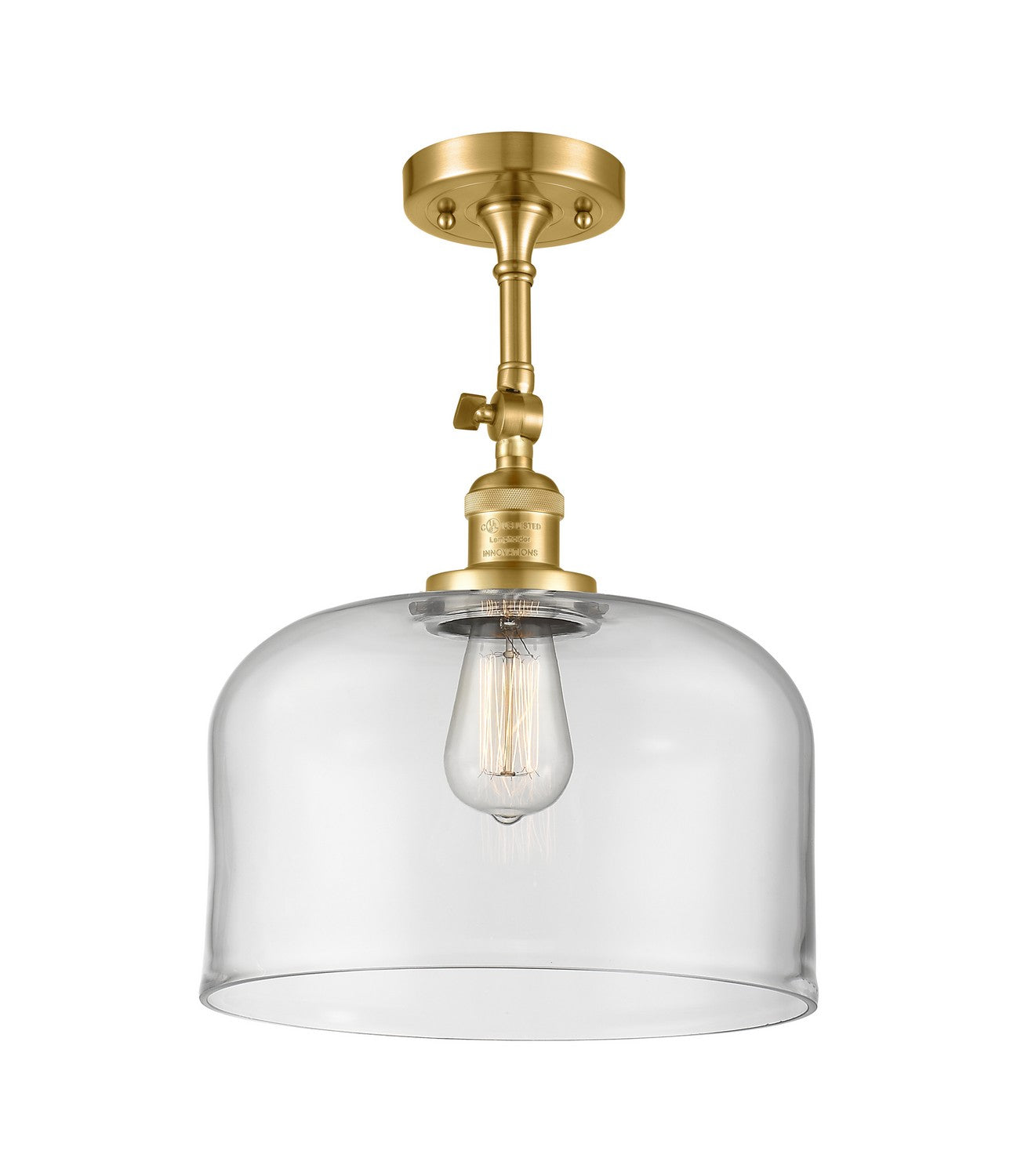 Innovations - 201F-SG-G72-L - One Light Semi-Flush Mount - Franklin Restoration - Satin Gold