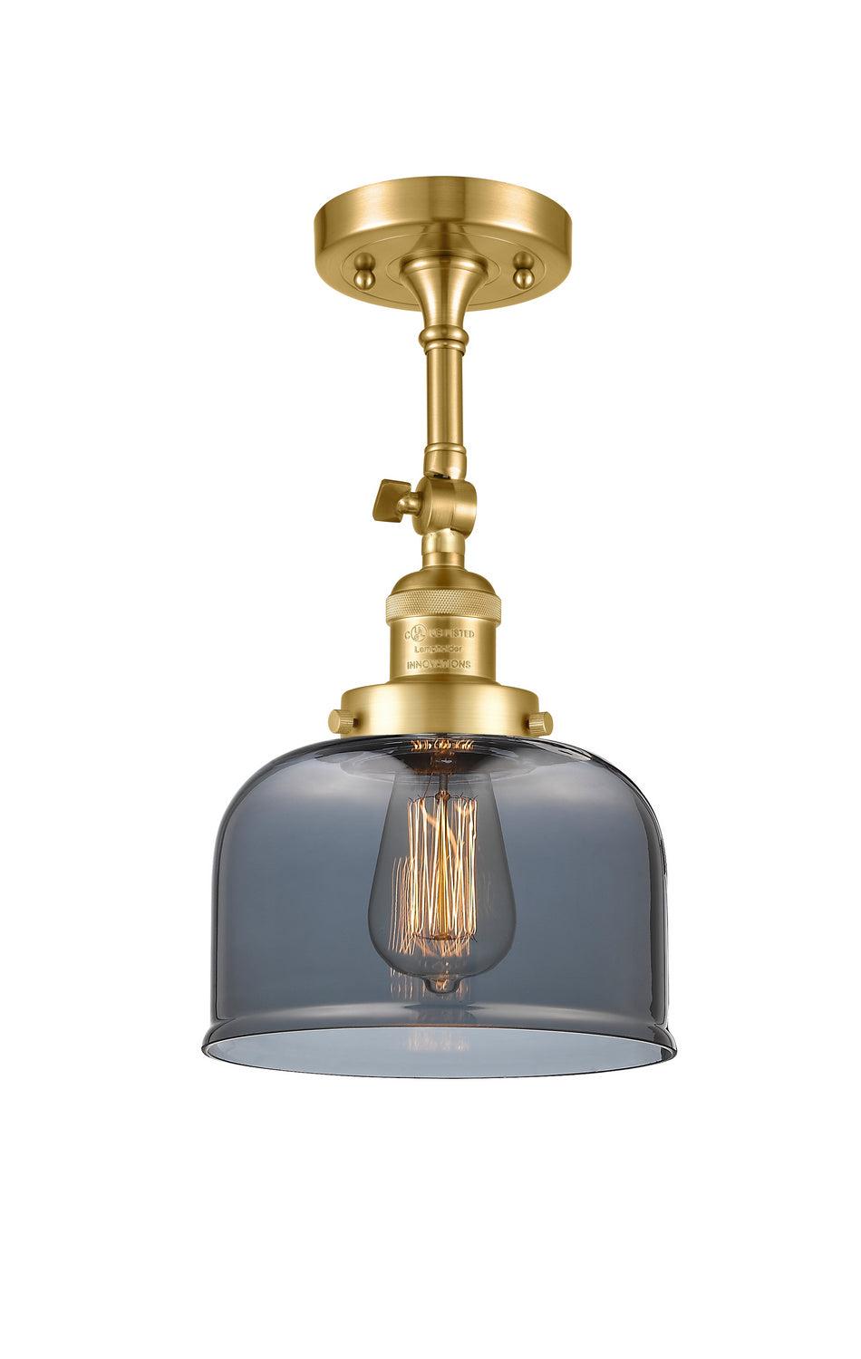 Innovations - 201F-SG-G73 - One Light Semi-Flush Mount - Franklin Restoration - Satin Gold