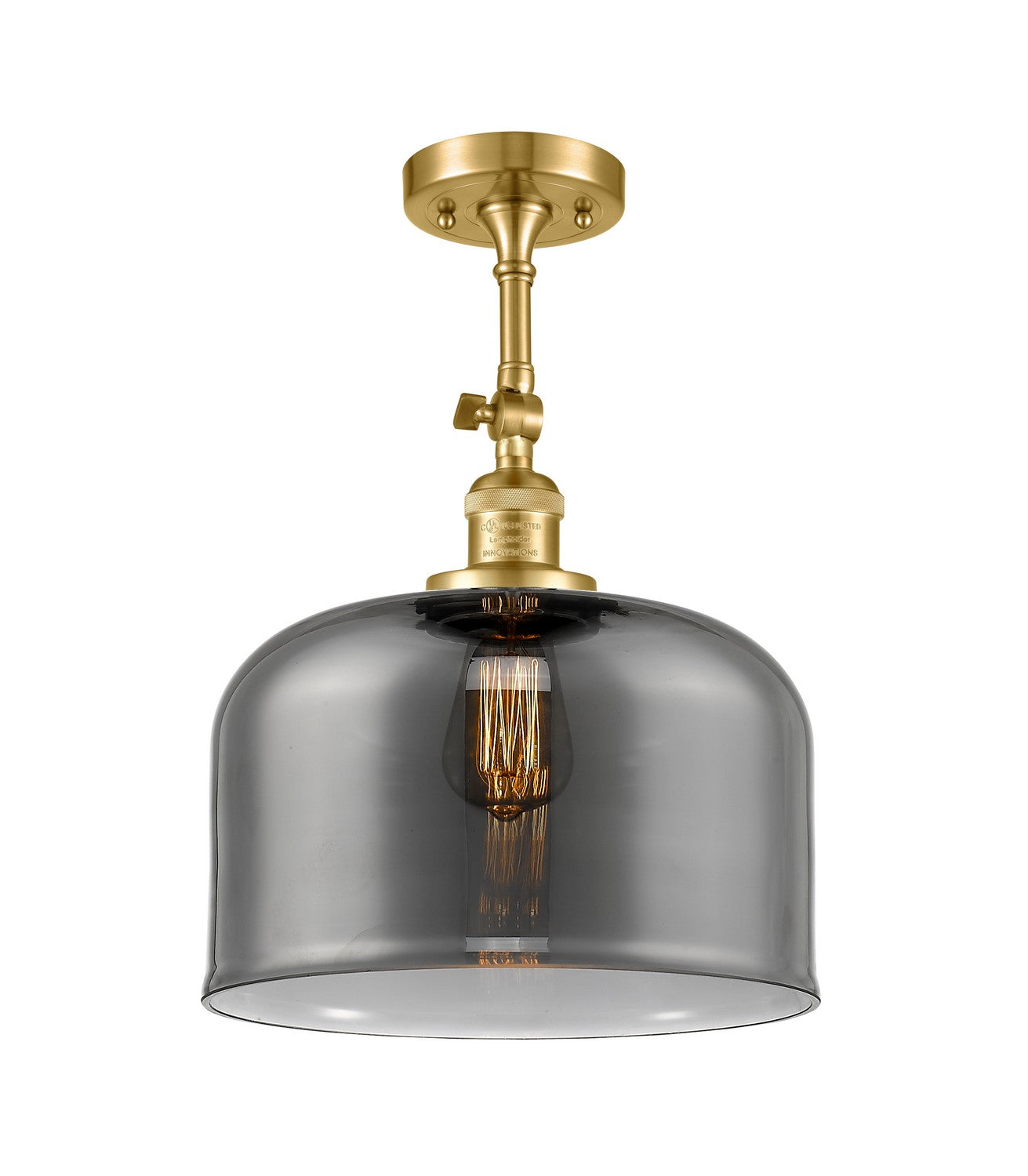Innovations - 201F-SG-G73-L - One Light Semi-Flush Mount - Franklin Restoration - Satin Gold