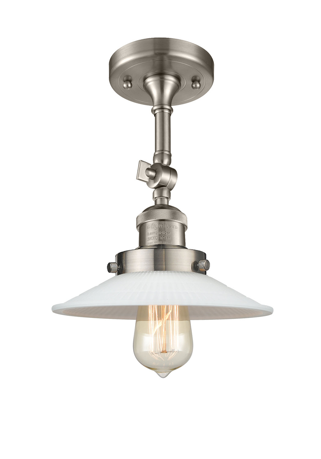 Innovations - 201F-SN-G1 - One Light Semi-Flush Mount - Franklin Restoration - Brushed Satin Nickel