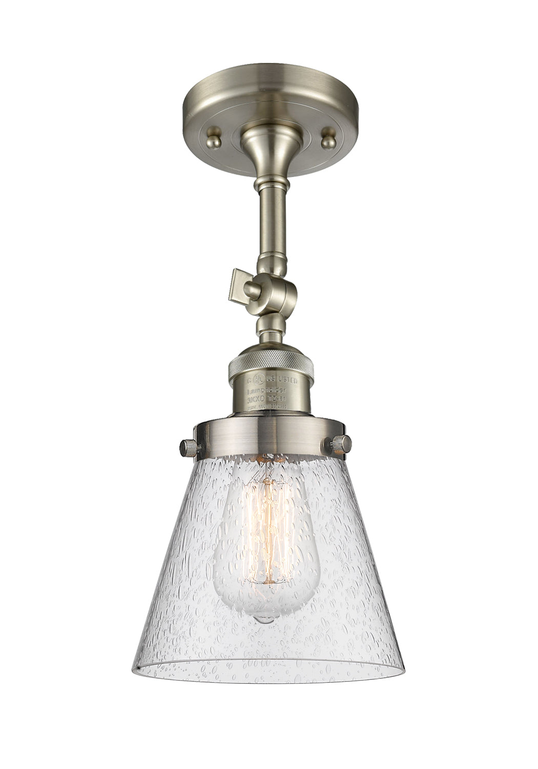 Innovations - 201F-SN-G64 - One Light Semi-Flush Mount - Franklin Restoration - Brushed Satin Nickel