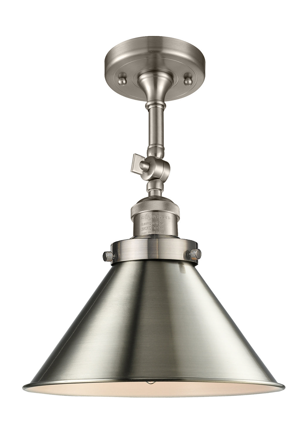 Innovations - 201F-SN-M10-SN - One Light Semi-Flush Mount - Franklin Restoration - Brushed Satin Nickel