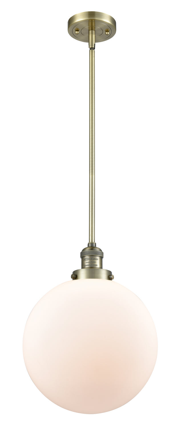 Innovations - 201S-AB-G201-12 - One Light Mini Pendant - Franklin Restoration - Antique Brass
