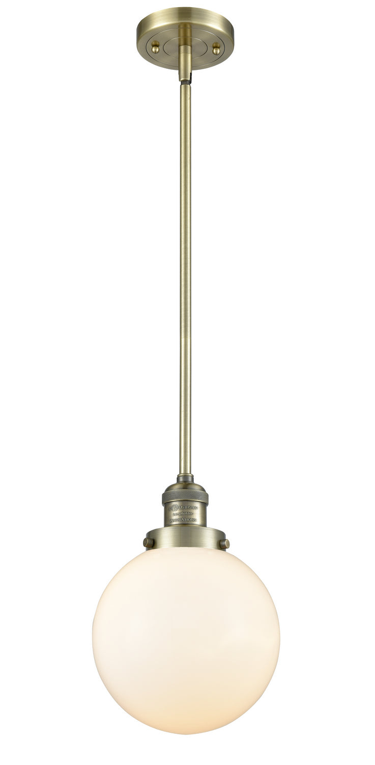 Innovations - 201S-AB-G201-8 - One Light Mini Pendant - Franklin Restoration - Antique Brass