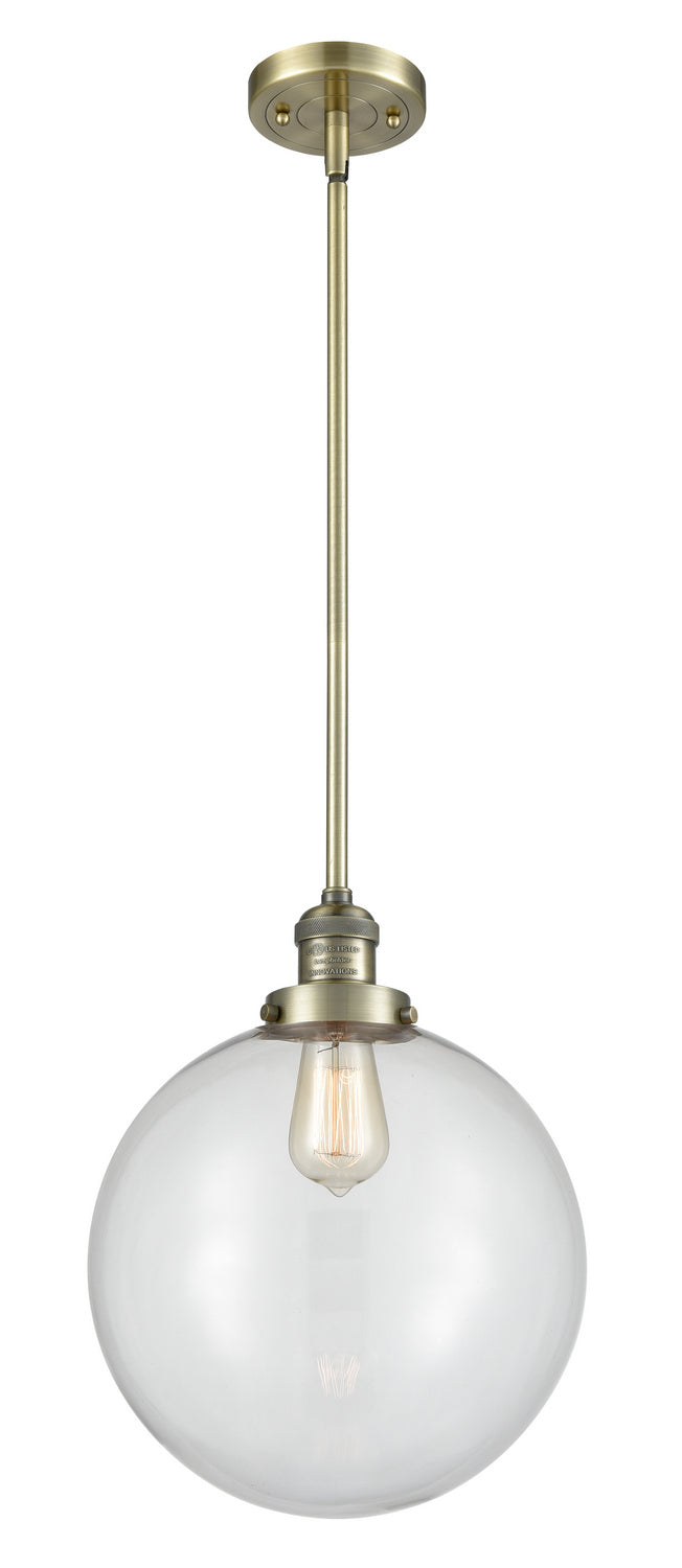 Innovations - 201S-AB-G202-12 - One Light Mini Pendant - Franklin Restoration - Antique Brass