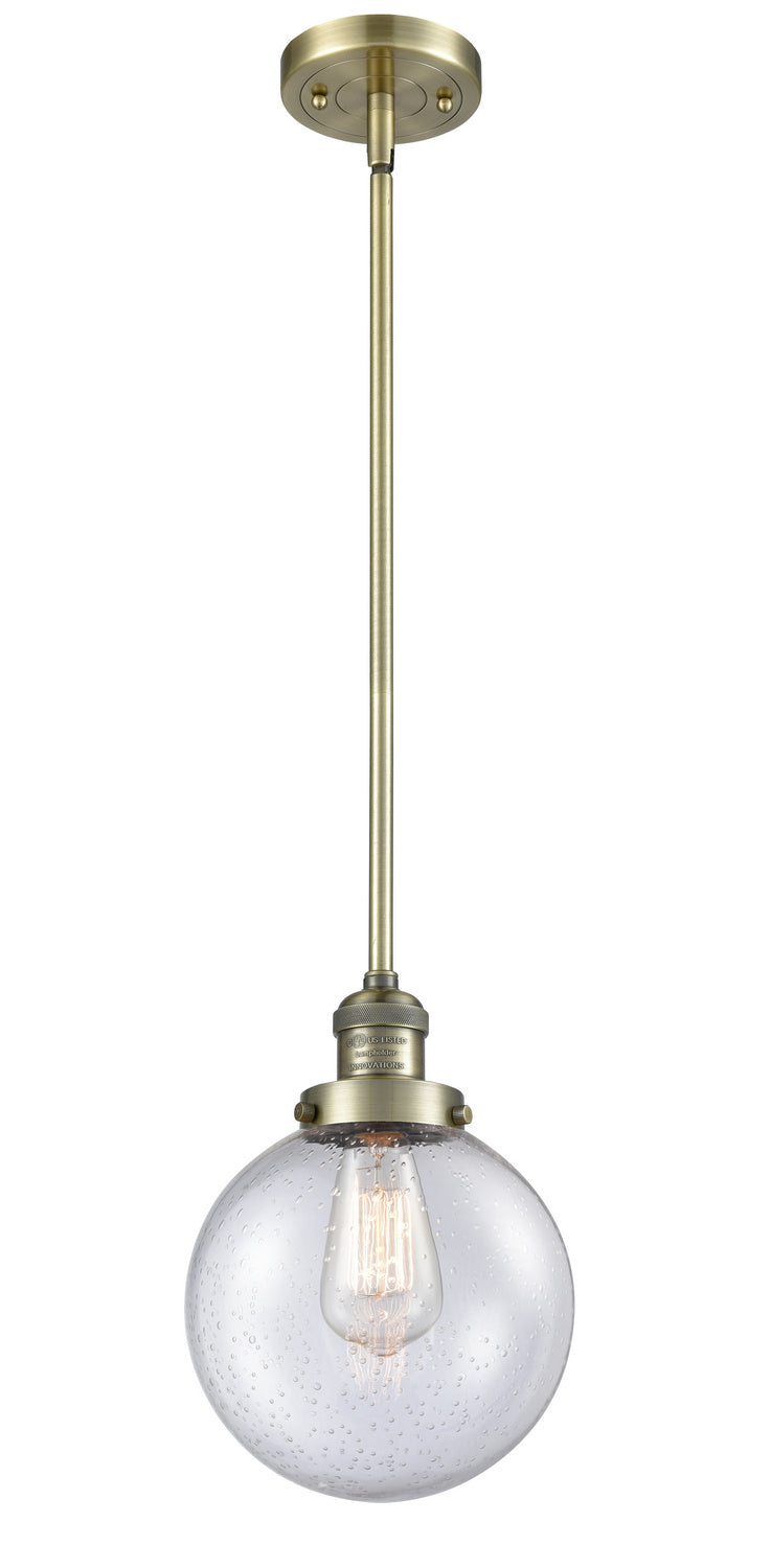 Innovations - 201S-AB-G204-8 - One Light Mini Pendant - Franklin Restoration - Antique Brass